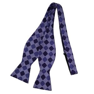 Jos. A. Bank Bow Tie Mens Purple Diamond Geometric Silk Executive Collection